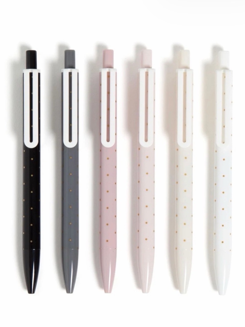 U Brands Laguna Ballpoint Pens, (Pack of 6) Foil Dots Set of 6